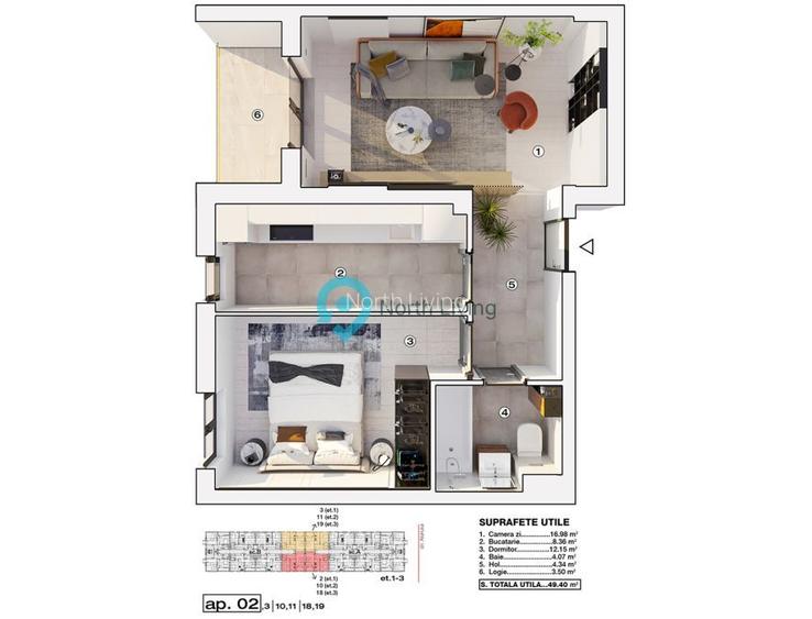 2 camere nou, 49 mp, balcon, Prelungirea Ghencea - 9