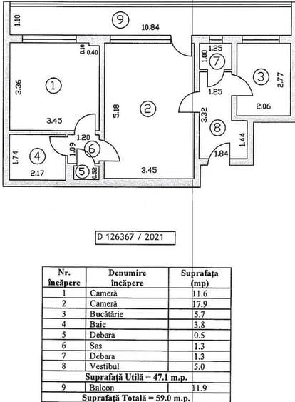 Apartament 2 camere | Renovat complet | 47 MP | Domenii - 11