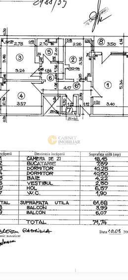 3 camere - 70MP | Decomandat | 2 Balcoane | Crangasi - 1