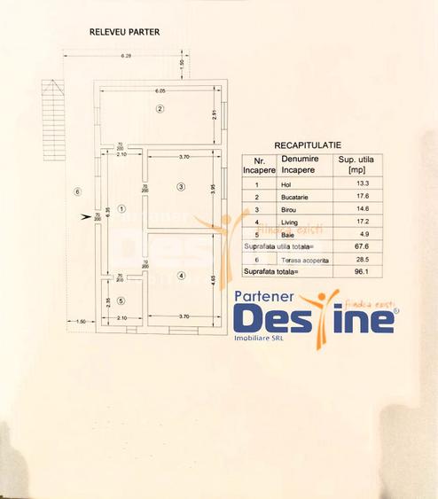 Apartament 2 camere 68 mp + 300mp curte, terasă și beci CUG