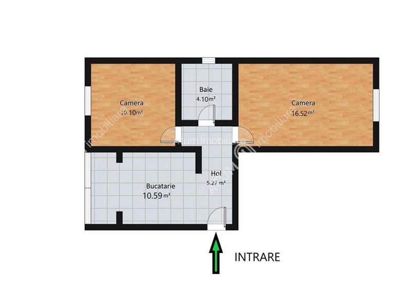 Apartament de 2 camere cu balcon si pivnita zona Valea Aurie - 3
