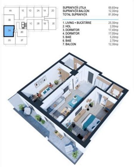 APARTAMENT 3 CAMERE , NICOLINA , DECOMANDAT , ETAJ INTERMEDIAR - 17