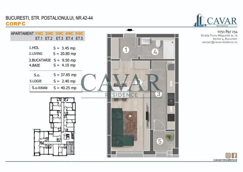 Alege Inteligent. Alege cel mai nou proiect semnat Cavar Residence - 9