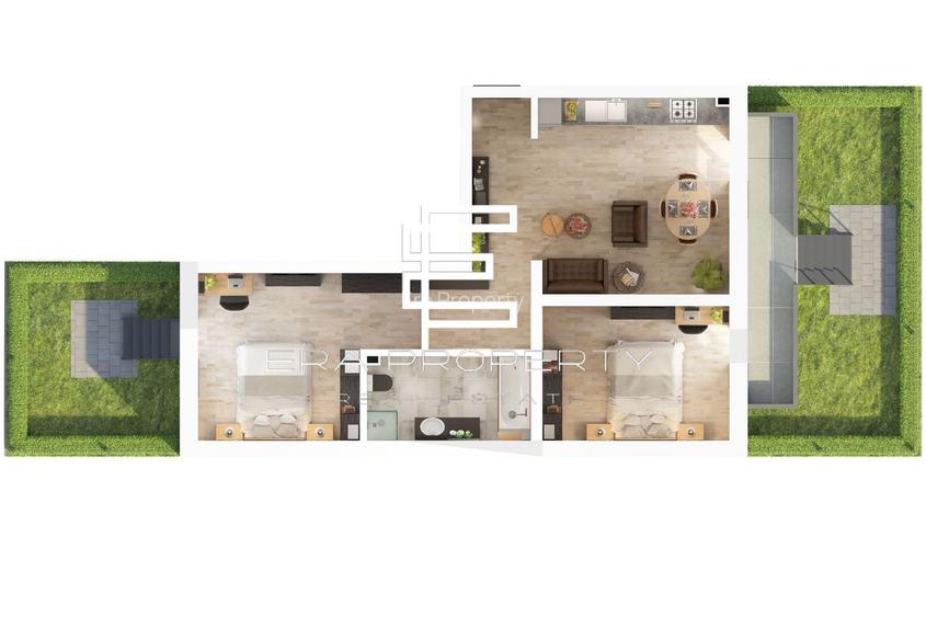 Apartament 3 camere cu 2 grădini, balcon și parcare gratuită, Doamna Stanca - 1