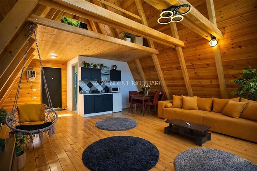 Eleganta,echipata casa A Frame,1.200 mp teren,deschidere Piatra Craiului,Moieciu - 7