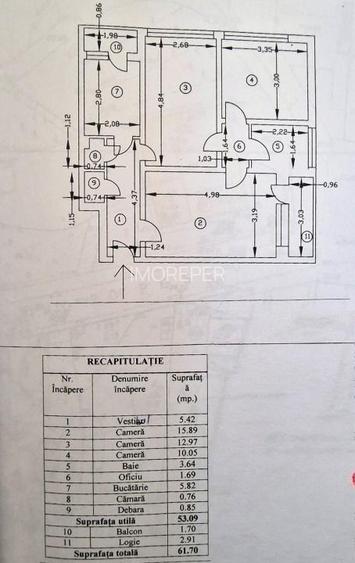 Apartament 3 camere Floreasca-Vedere Parc, etaj 4/10, liber - 20