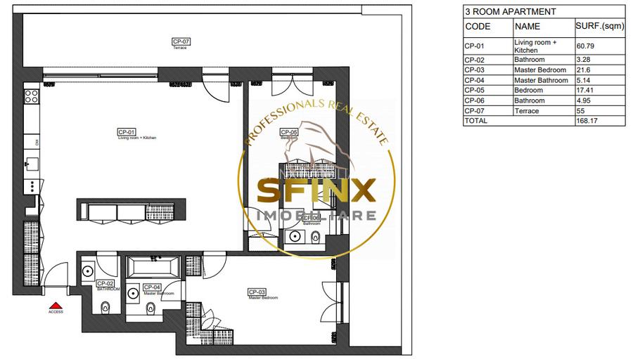 3 camere | luxury | One Rahmaninov | parcare subterana | 113mp utili - 15