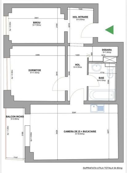 Apartament 3 camere, strada Turda 129 - 19