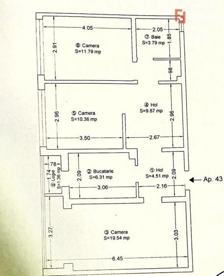 COMISION 0% Apartament de vanzare cu 3 camere, 67 mp utili, Zona Cetatii - 14