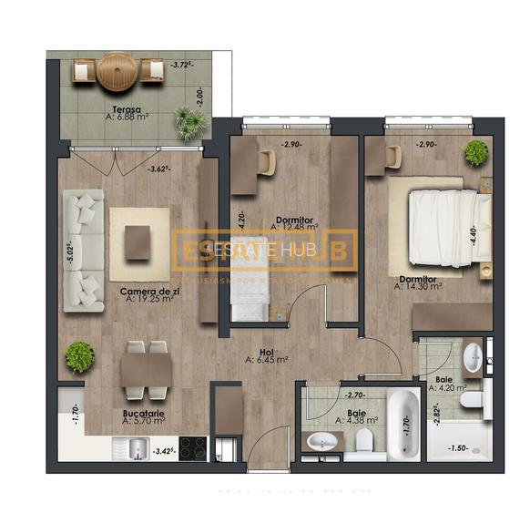 Apartament 3 camere | The Nest | Comision 0% - 2