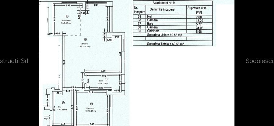 Apartament cu 2 camere cu 70 mp-  Zona Torontal - 13