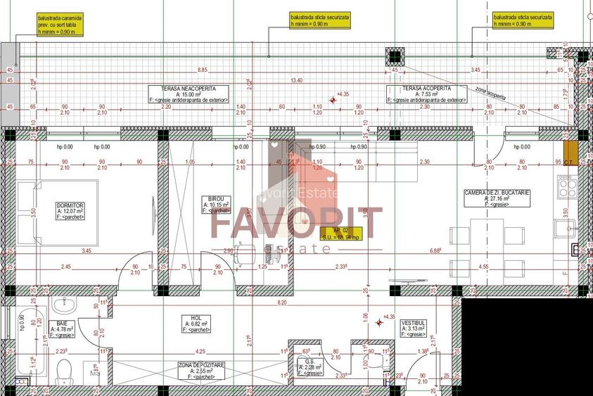 Etaj 1. Finisaje la alegere. Terasa de 22 mp. 2 locuri parcare - 1