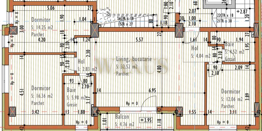 Apartament Semifinisat - SU 92,5MP I Balcon I Bloc Nou - Marasti - 2