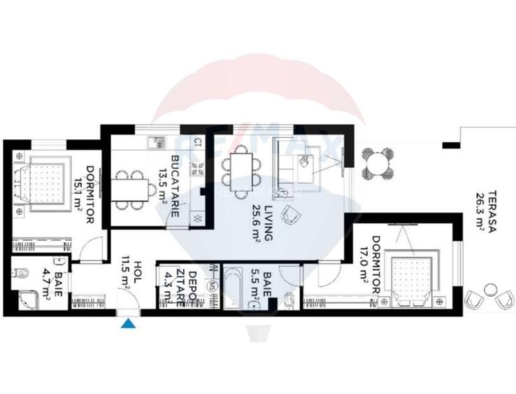 Apartament generos cu 3 camere in Sisesti - Metrou Straulesti - 13