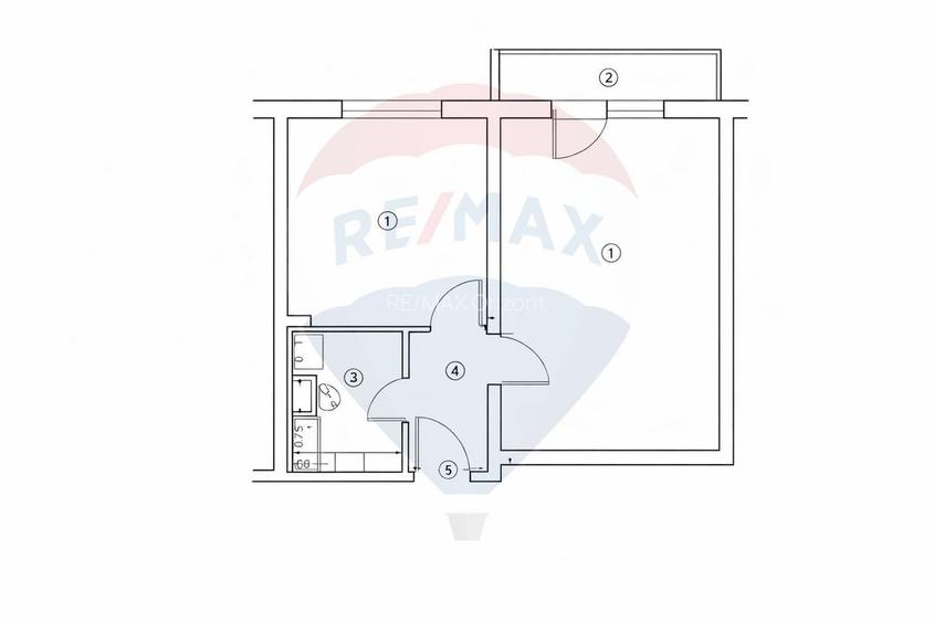 Garsonieră decomandată – Str. Marte, Brașov, 31,12 mp,  Etaj 3/4 - 12