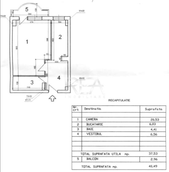 Garsonieră Vitan Mall decomandată, et. 5, an 1990, metrou, 40 mp - 6