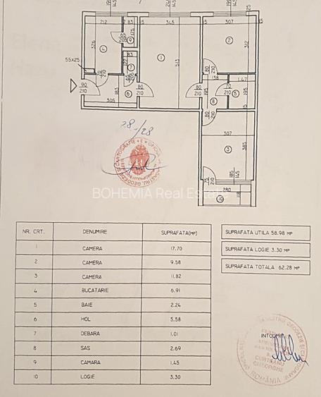 Apartament 3 camere semidecom - Dristor - Camil Ressu - 8 min metrou Dristor 1 - 4