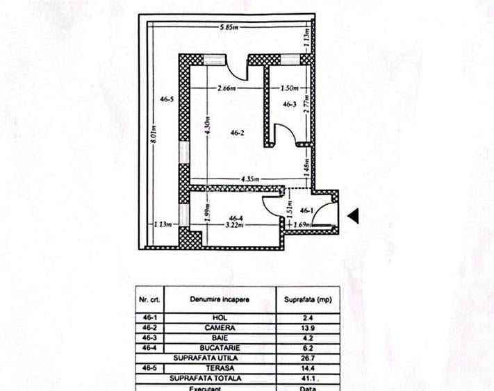 Garsoniera | Titan Trapezului | 41,1 mp | bloc 2020 | - 14