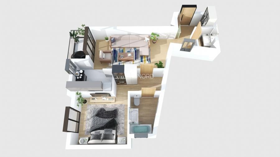 Mosilor Boutique II, apartament cu 2 camere, 2 bai. Discount special * - 3