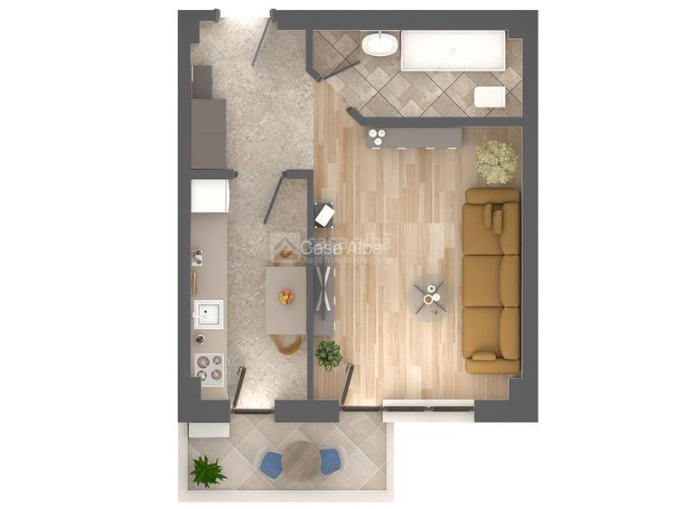 Apartament 1 camera, bloc nou, Podu Ros, intabulat! - 3