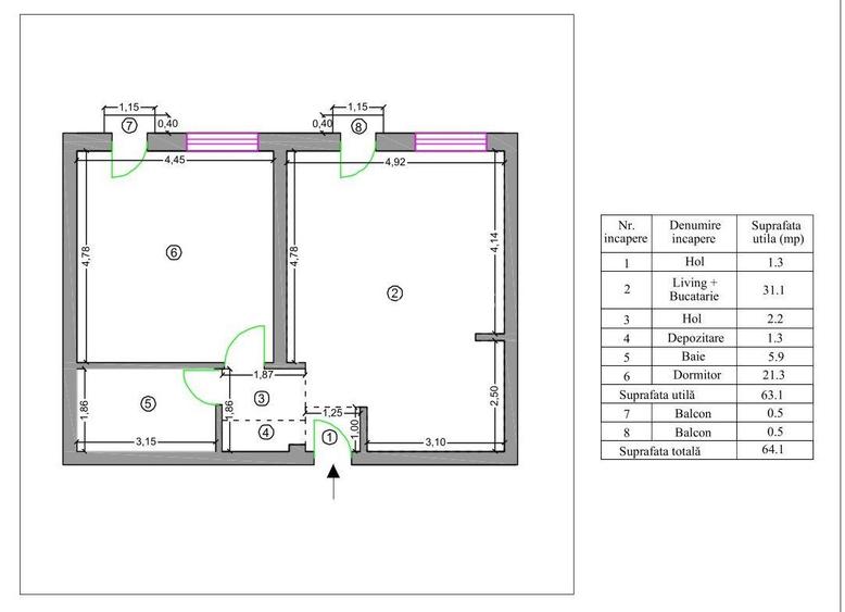 2 camere, amenajat lux, parcare acoperita - zona Sagului - 1