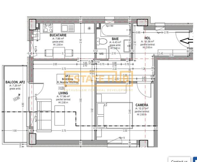 Apartament 2 camere + parcare | str Burebista | 0% comision - 7