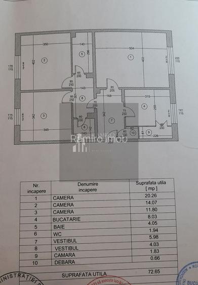 Apartament 3 camere, decomandat, 13 Septembrie - 9