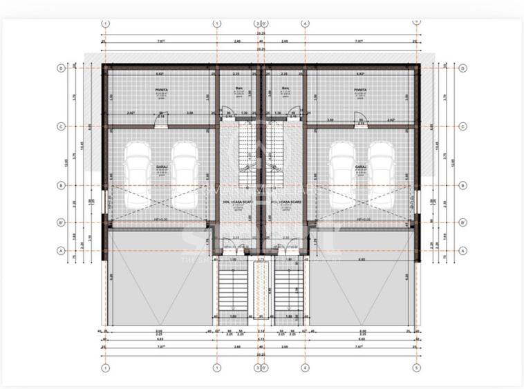 Teren autorizat duplex Europa 669 mp front 28 m construibil imediat - 5