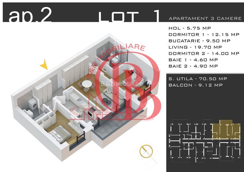 Theodor Pallady-Apartament 3 camere-Decomandat-Metrou Teclu - 1