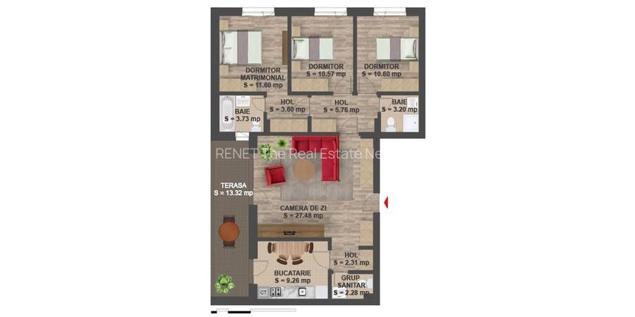4 camere in Greenfield - Padurea Baneasa - bloc 2017 cu 2 locuri de parcare - 12