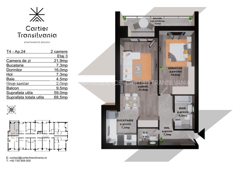 TRANSILVANIA RESIDENCE- CARTIER TRANSILVANIA, APARTAMENT 2 CAMERE - 17