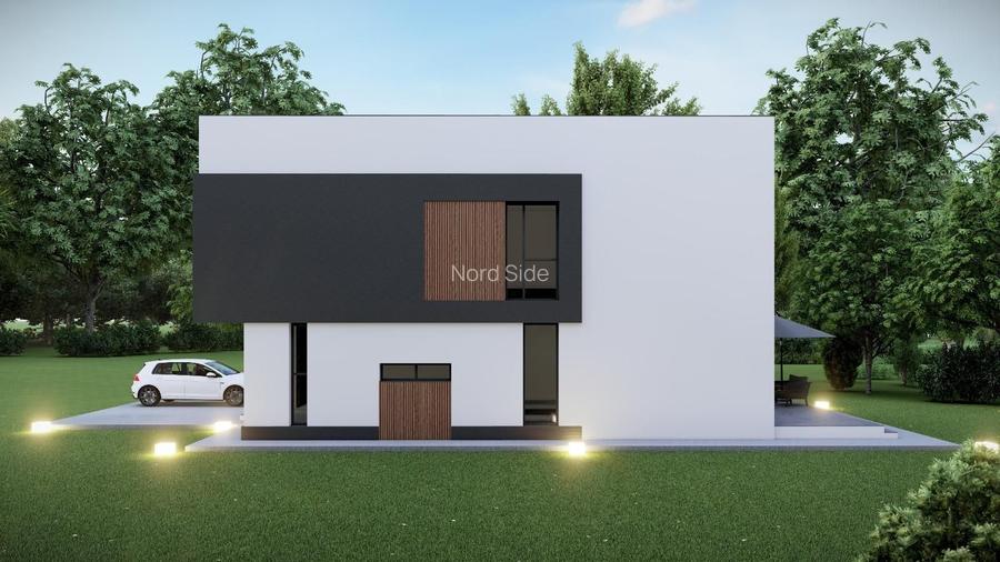 Vila eficienta energetic Tunari, strada publica, POMPA SI PANOURI SOLARE - 5