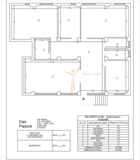 Spațiu comercial pentru birouri – 210 mp – Valea Dâncă, Miroslava