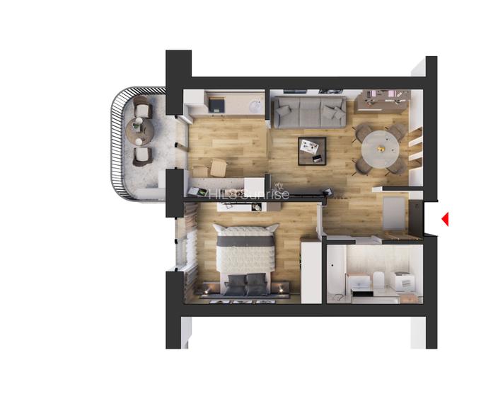 Studio dublu | Tip 2A | HILS Sunrise | Pre-certificare GREEN Homes - 3