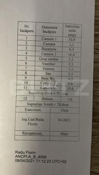 Apartament 4 camere, etaj intermediar, decomandat, 79 mp, zona Galata - 8