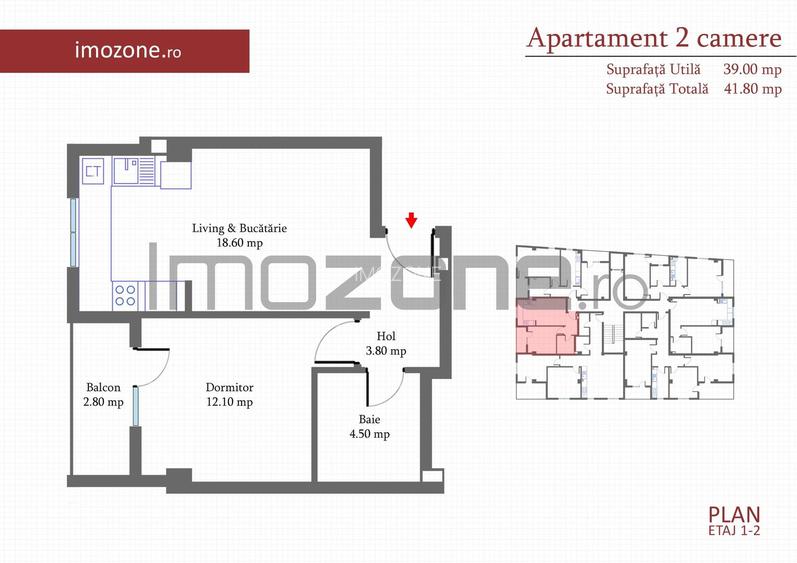 Ap 2 cam. 42 mp,  etaj 1, Militari langa METROU PACII, BLOC NOU, COMISION 0%, - 1