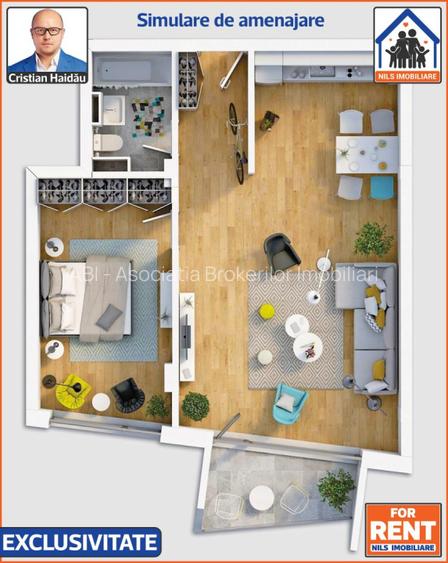 De inchiriat: Apartament 2 camere | Bloc nou | Piata Victoriei - 8
