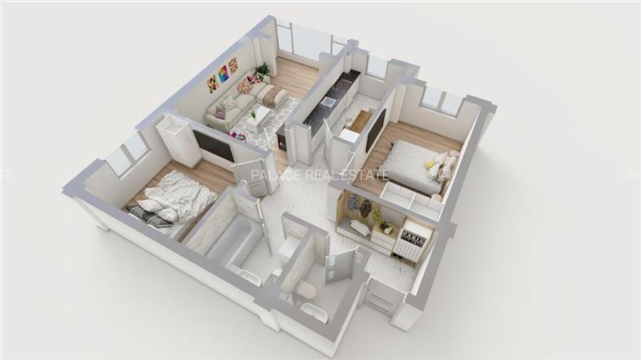 Tva inclus, 3 camere, decomandat, 2 bai, lift,complex premium rond ERA - 6