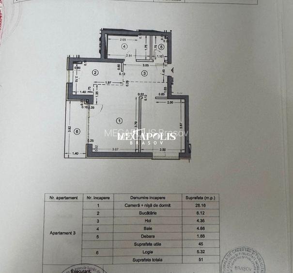 Apartament  2 camere tip studio – Tractorul | Zona Coresi | Parcare - 6