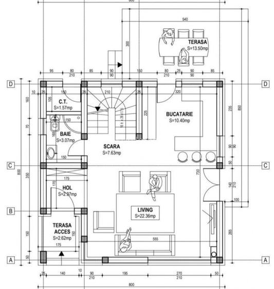 Casa noua, P+M, 4 camere, terasa, teren 550 m2, central, Cornu - 7