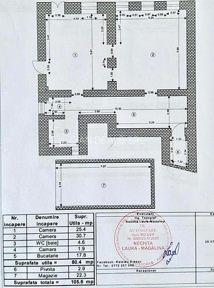 Apartament 2 Camere 80 mp UTILI De Renovat Str. Lunga - 10