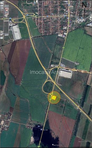 Teren intravilan cu potenzial Arad Sud, DN69, A1, Spălătorie, Service. - 2
