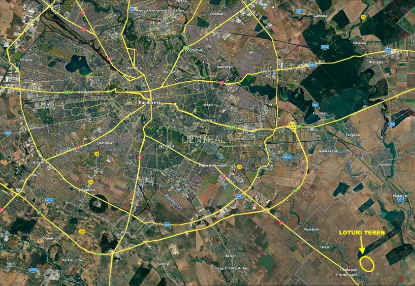 PROMOTIE SOC! teren intravilan Frumusani lângă București, pădure, RATE - 2