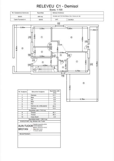 Apartament 3 camere cu gradina și terasa | Hlincea | Cetatuia | 75mp - 15