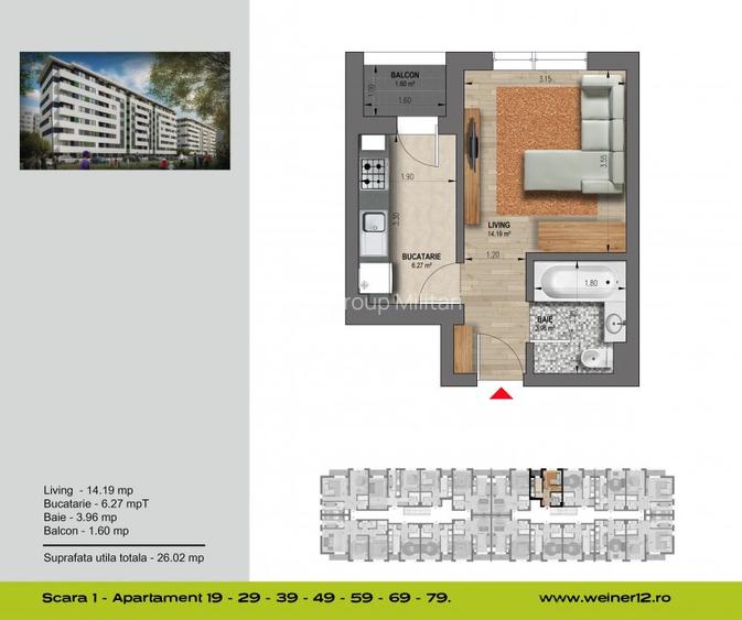 Garsoniere Direct Dezvoltator Proiect Weiner Residence comision 0 Militari - 13