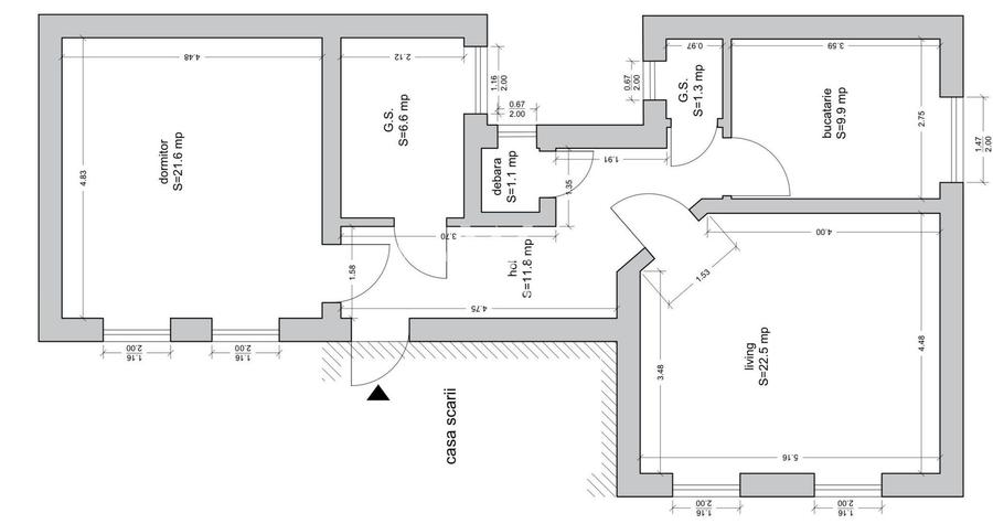 Apartament DECOMANDAT 2 camere - zona Centrala - 14