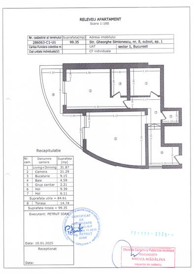 Bloc boutique  Herastrau   apartament 2 camere 96 mp utili.
