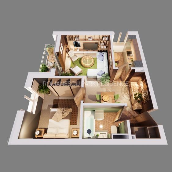 Apartamente noi 2 camere - Faza 3 Romanescu Park Residence - 3