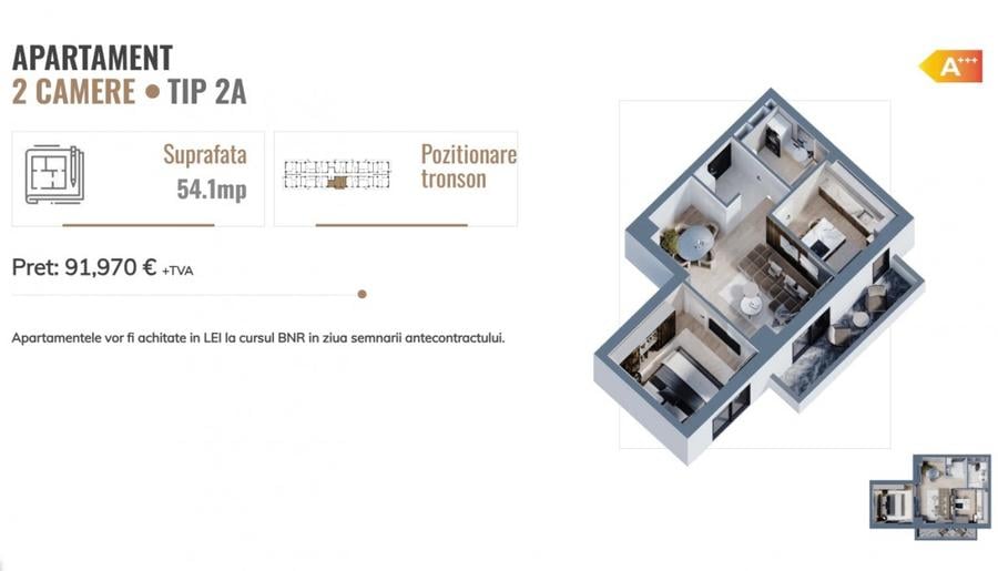 APARTAMENT CU 2 CAMERE 54 MP *DECOMANDAT* BULEVARDUL POTIERS - 10