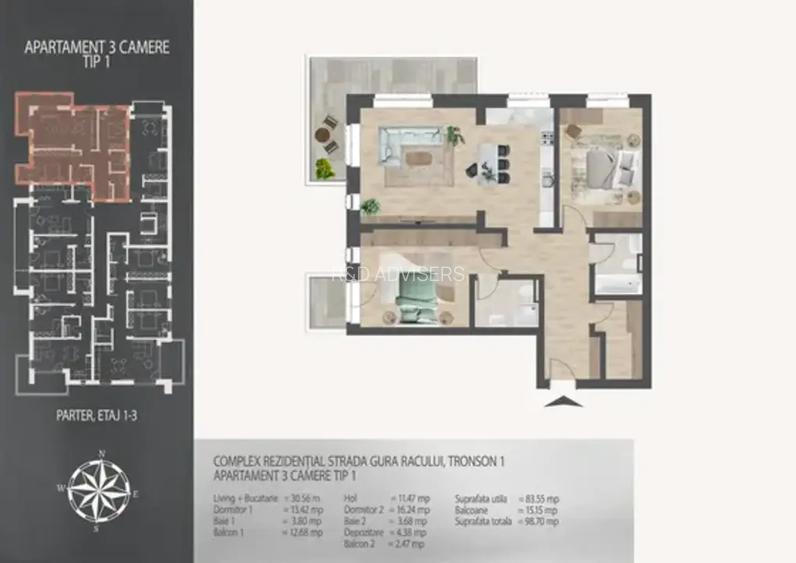 Apartament 3 camere - Nicolae Teclu Theodor Pallady | 0% comision - 3